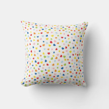 Oreiller à coeur Confetti coloré
