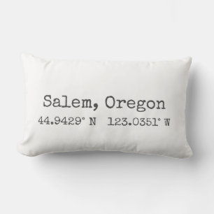 Oreiller à coordonnées de Salem, Oregon