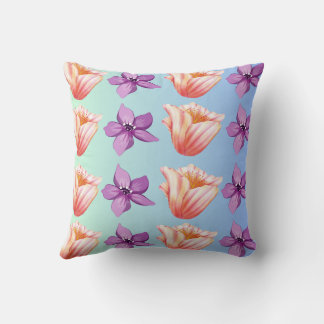 oreiller à jetons à imprimé floral, coussin à fleu