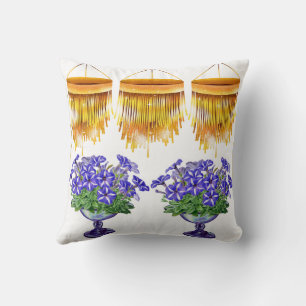 oreiller à jetons à imprimé floral, coussin à fleu