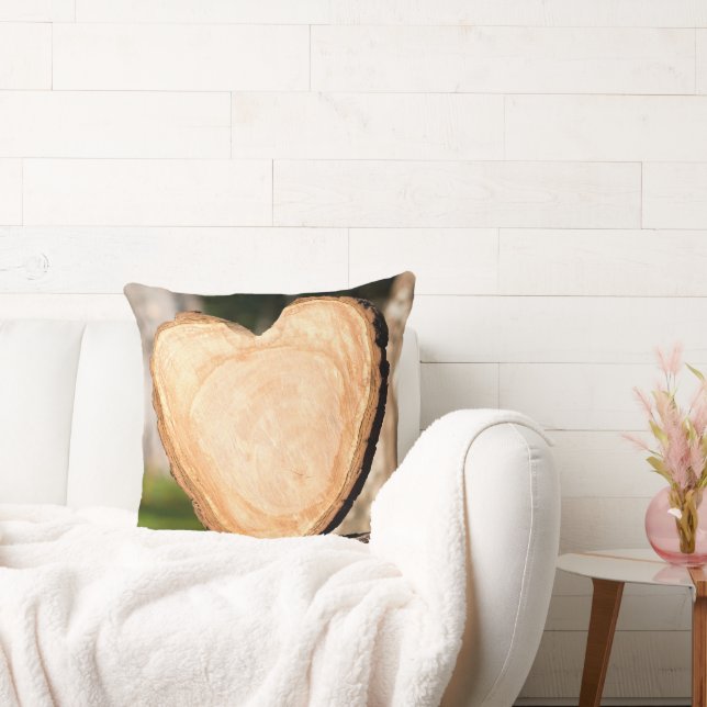 oreiller à jetons coeur en bois (Canapé)
