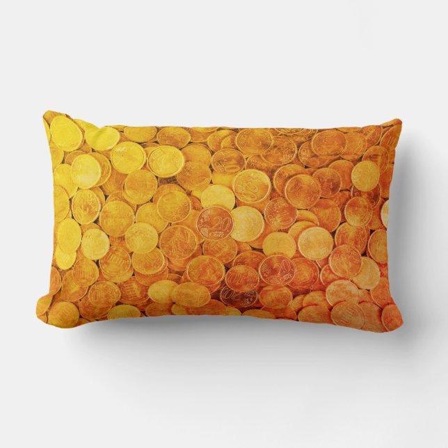 Oreiller à jetons en coton argent, Coussin Lumbar  (Recto)