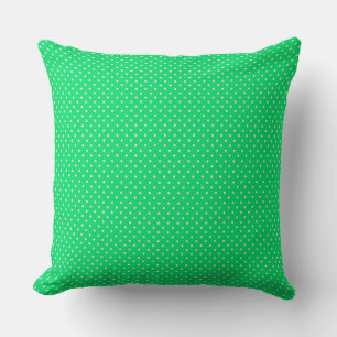 Oreiller À Jets Pois Vert Et Blanc