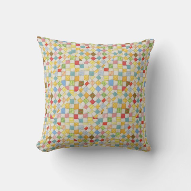 Oreiller à lancer Carré MOSAIC QUILT (Recto)