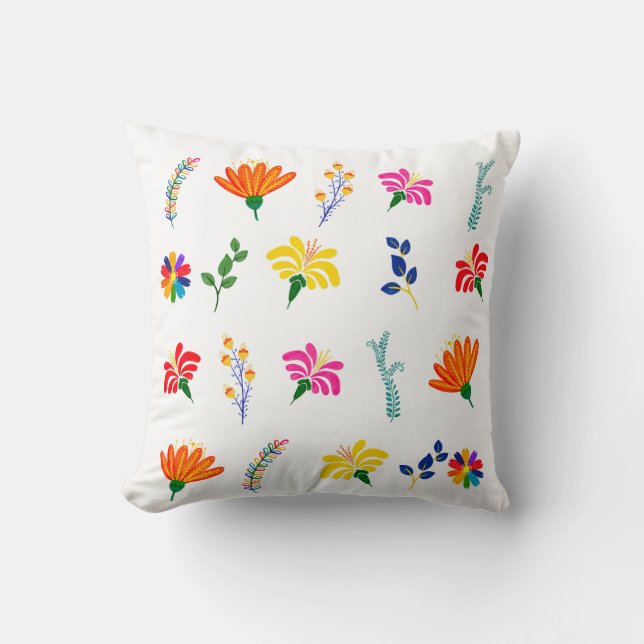 Oreiller à lancer coloré moderne (Recto)