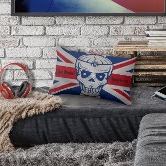 Oreiller à lancer crâne Union Jack