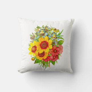 Oreiller à lancer de bouquet floral