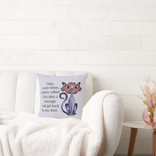 Oreiller à lancer de chat - coussin animal de comp