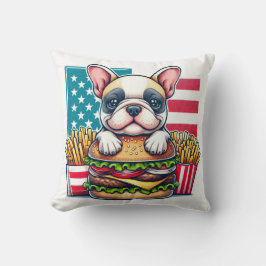 Oreiller à lancer de chien de taureau français