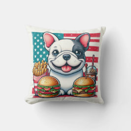 Oreiller à lancer de chien de taureau français