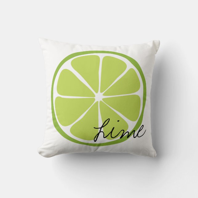 Oreiller à lancer de citron vert d'été (Recto)