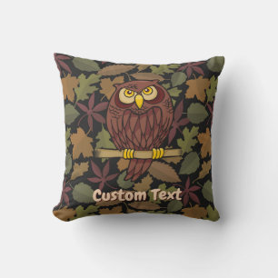 Oreiller à lancer de dessin de hibou