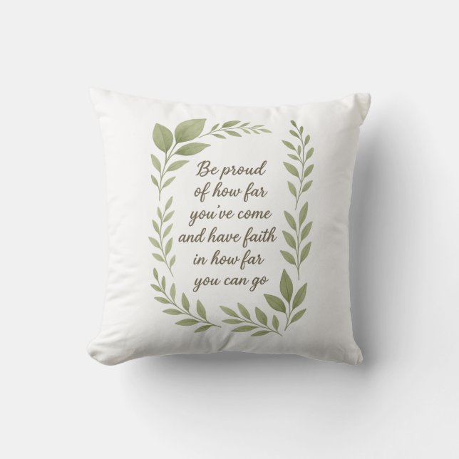Oreiller à lancer de devis motivationnel et inspir (Recto)