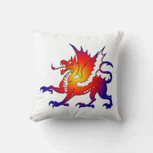 Oreiller à lancer de dragon de couleur de la tribu