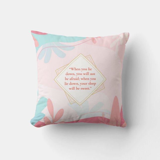 Oreiller à lancer de fleurs de sommeil doux - Prov (Recto)