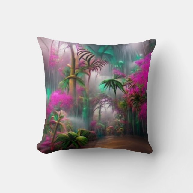 Oreiller à lancer de forêt tropicale (Recto)