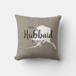 Oreiller à lancer de la famille de l'Alaska