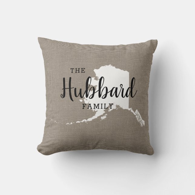 Oreiller à lancer de la famille de l'Alaska (Recto)