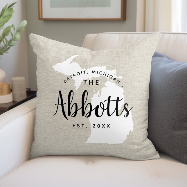 Oreiller à lancer de la famille du Michigan (Créateur téléchargé)