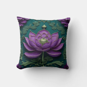Oreiller à lancer de lotus violet