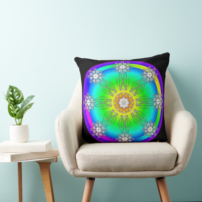 Oreiller à lancer de mandala celtique (Chaise)