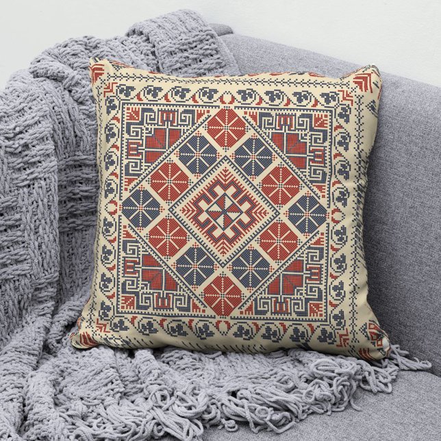 Oreiller à lancer de mode palestinien Tatreez 7 (Créateur téléchargé)