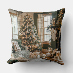 Oreiller à lancer de Noël rustique