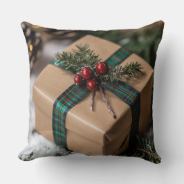 Oreiller à lancer de Noël rustique