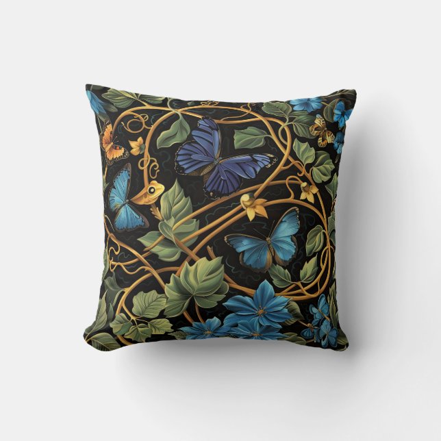 Oreiller à lancer de papillon et de grenouille (Recto)