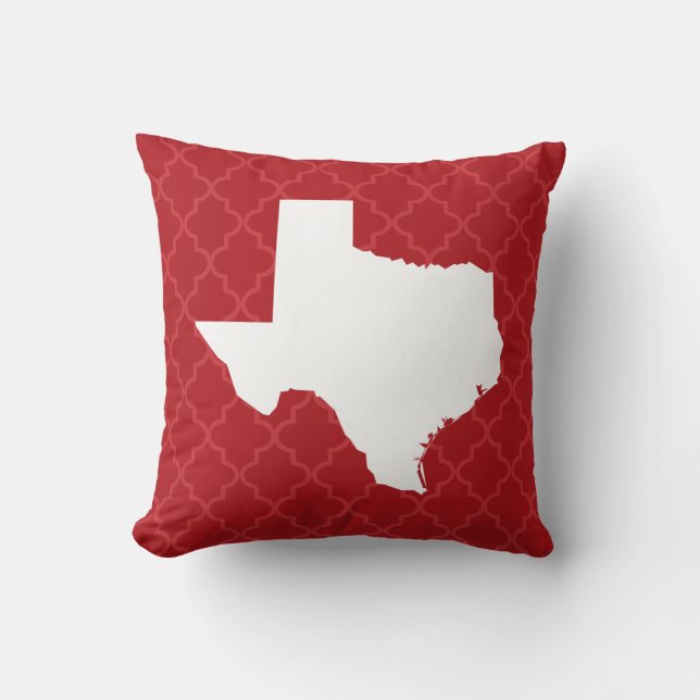 Oreiller à lancer de Quatrefoil State Home Texas (Recto)