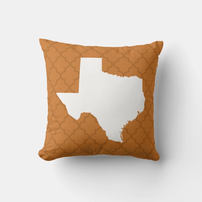 Oreiller à lancer de Quatrefoil State Home Texas (Recto)