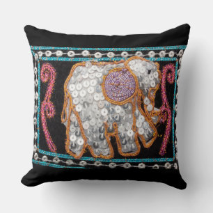 oreiller à lancer d'éléphant à paillettes