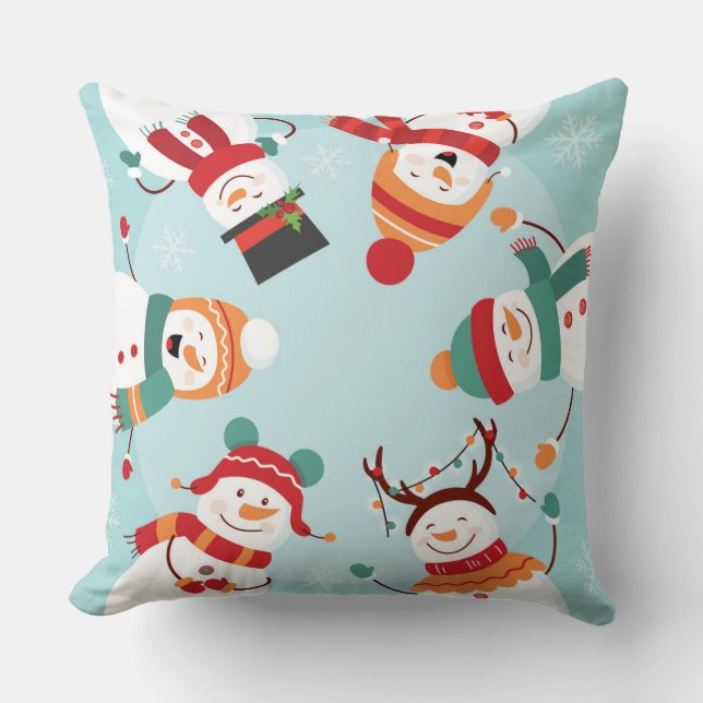 Oreiller à lancer des neiges de Noël (Recto)