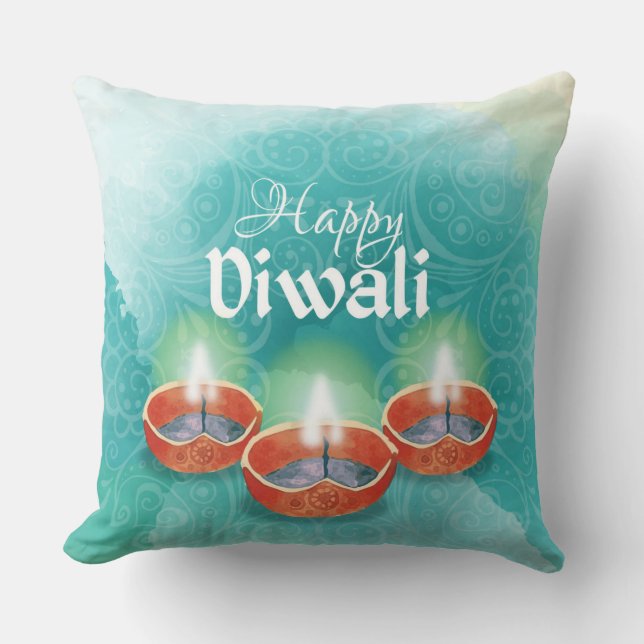 Oreiller à lancer Diwali (Recto)