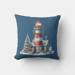 Oreiller à lancer du phare de Noël