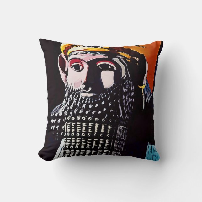 Oreiller à lancer du roi assyrien (Recto)
