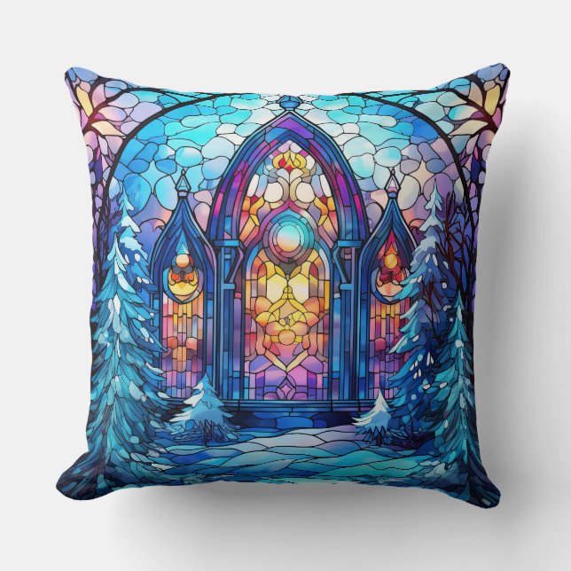 Oreiller à lancer en verre de verre - Vacances Flo (Recto)