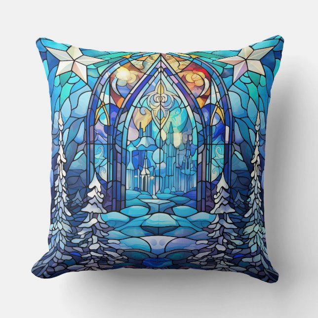 Oreiller à lancer en verre de verre - Vacances Flo (Recto)