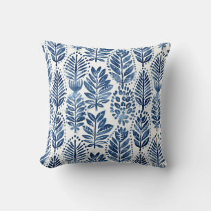Oreiller à lancer Feuille bleu