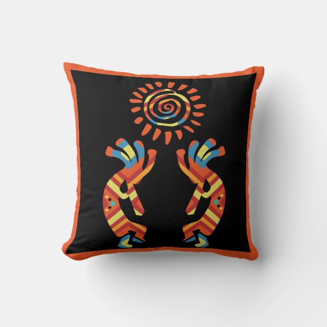 Oreiller à lancer Kokopelli réversible (Recto)