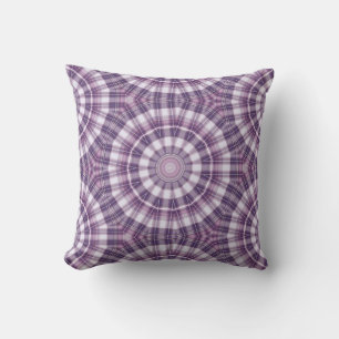 Oreiller à lancer Mandala géométrique violet 16 po