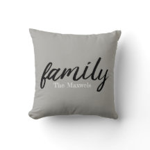 Oreiller à lancer monogramme de la famille agricol