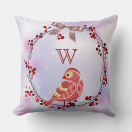 Oreiller à lancer monogramme personnalisé