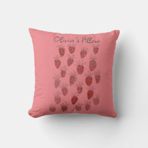 Oreiller à lancer Motif à fraise