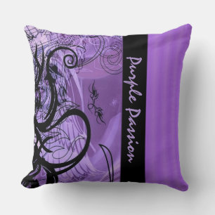 Oreiller à lancer Motif de goth violet personnalis