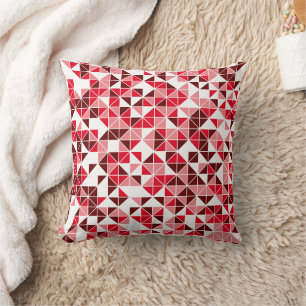 Oreiller à lancer Motif géométrique rouge moderne