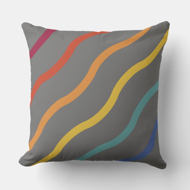 Oreiller à lancer Motif moderne coloré (Recto)