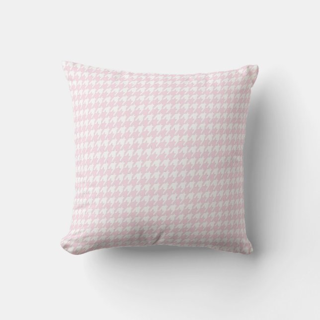 Oreiller à lancer Motif rose Houndstooth (Recto)