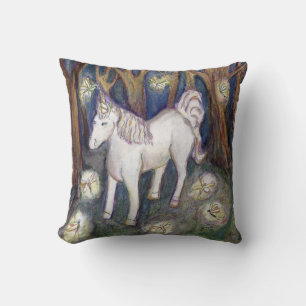 Oreiller à lancer personnalisé d'art Unicorn