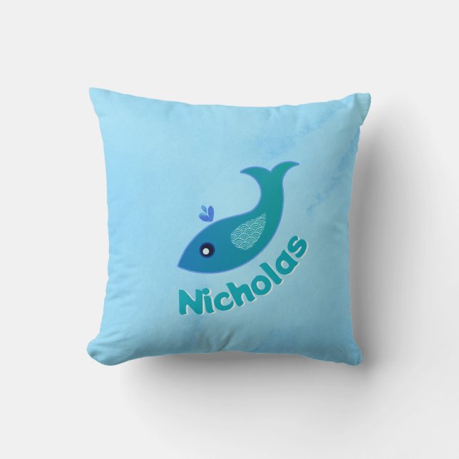 Oreiller à lancer personnalisé "Gulp, Gulp" (Recto)